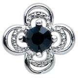 20G 1/4 Blue Gem Stylized Deco Cross Nose Bone