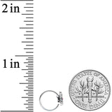 20G 5/16 Clear Pink Green Gem Snowflake Holiday Nose Hoop