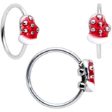 20G 5/16 Clear Gem Snowflake Stocking Nose Bone Hoop Set of 3