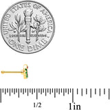 20G 1/4 Gold Tone Santa Tree Wreath Christmas Nose Bone Set of 3