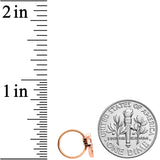 20G 5/16 Clear Gem Rose Gold Tone Pink Cross Nose Hoop