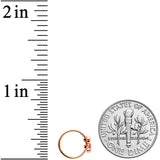 20G 5/16 Rose Gold Tone Red Christmas Stocking Nose Hoop