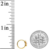 20G 5/16 Clear Gem Gold Tone Stylish Splat Nose Hoop