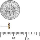 20G 1/4 Clear Blue Gem Heirloom Teardrop Nose Bone