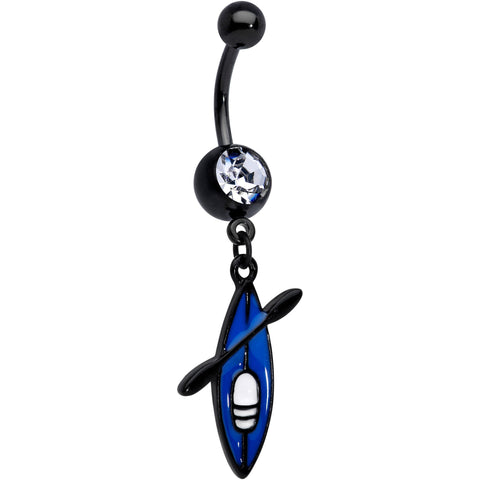 Clear Gem Black Blue Summer Kayak Boat Dangle Belly Ring
