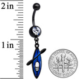 Clear Gem Black Blue Summer Kayak Boat Dangle Belly Ring