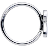 18G 3/8 White Sitting Dog Nose Hoop