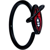18G 3/8 Black Red Summer Kayak Boat Nose Hoop