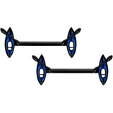 14G 9/16 Black Blue Summer Kayak Boat Barbell Nipple Ring Set