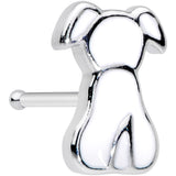 20G 1/4 White Sitting Dog Nose Bone