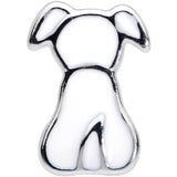 20G 1/4 White Sitting Dog Nose Bone