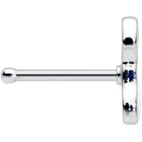 20G 1/4 White Sitting Dog Nose Bone