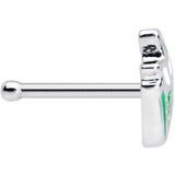 20G 1/4 Springtime White Tulip Flowers Nose Bone