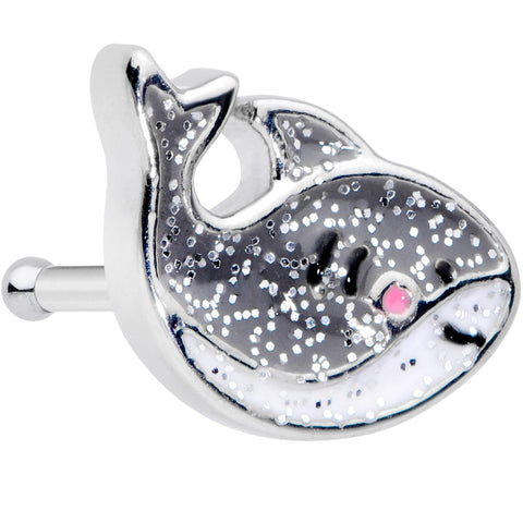 20G 1/4 Sweet Smiling Whale Nose Bone