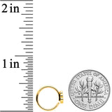 18G 3/8 Gold Tone Turkey Time Thanksgiving Nose Hoop