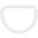 18G 3/8 White Matte D Shape Septum Ring