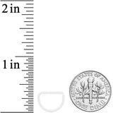 18G 3/8 White Matte D Shape Septum Ring