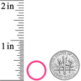 18G 3/8 Pink Matte Cartilage Hinged Segment Ring