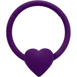18G 3/8 Purple Matte Little Heart Hinged Segment Ring