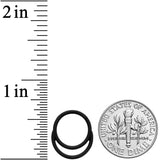 18G 3/8 Black Matte Double Circle Cartilage Hinged Segment Ring