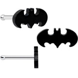 20G 1/4 Clear Gem Licensed DC Comics Batman Nose Bone Set of 3