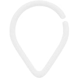 18G 3/8 White Matte Teardrop Cartilage Closure Ring
