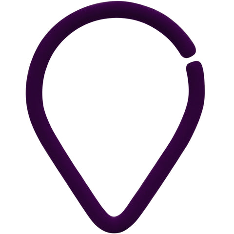 18G 3/8 Dark Purple Matte Teardrop Cartilage Closure Ring