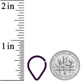 18G 3/8 Dark Purple Matte Teardrop Cartilage Closure Ring