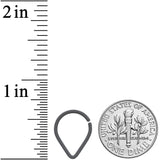 18G 3/8 Grey Matte Teardrop Cartilage Closure Ring