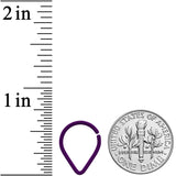 18G 3/8 Purple Matte Teardrop Cartilage Closure Ring