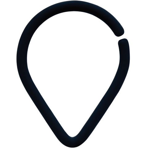 18G 3/8 Black Matte Teardrop Cartilage Closure Ring