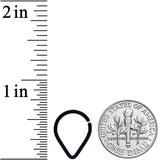 18G 3/8 Black Matte Teardrop Cartilage Closure Ring