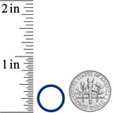 18G 3/8 Blue Matte Cartilage Hinged Segment Ring