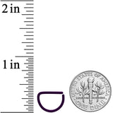 18G 3/8 Dark Purple Matte D Shape Septum Ring