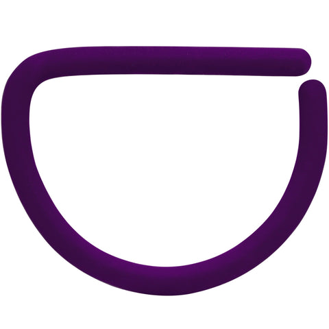 18G 3/8 Purple Matte D Shape Septum Ring