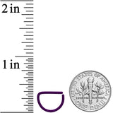 18G 3/8 Purple Matte D Shape Septum Ring