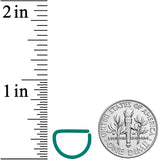 18G 3/8 Teal Matte D Shape Septum Ring