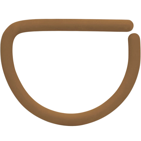18G 3/8 Light Brown Matte D Shape Septum Ring