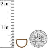 18G 3/8 Light Brown Matte D Shape Septum Ring