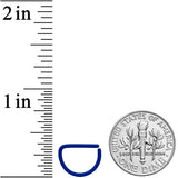 18G 3/8 Light Blue Matte D Shape Septum Ring