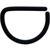 18G 3/8 Black Matte D Shape Septum Ring