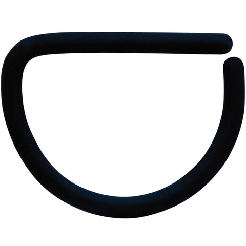 18G 3/8 Black Matte D Shape Septum Ring
