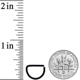 18G 3/8 Black Matte D Shape Septum Ring