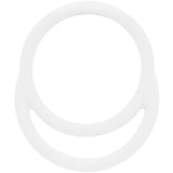 18G 3/8 White Matte Double Circle Hinged Segment Ring