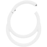 18G 3/8 White Matte Double Circle Hinged Segment Ring