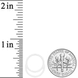 18G 3/8 White Matte Double Circle Hinged Segment Ring