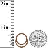 18G 3/8 Light Brown Matte Double Circle Hinged Segment Ring