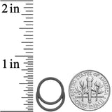 18G 3/8 Grey Matte Double Circle Hinged Segment Ring