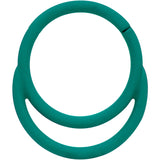 18G 3/8 Teal Matte Double Circle Cartilage Hinged Segment Ring