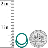 18G 3/8 Teal Matte Double Circle Cartilage Hinged Segment Ring